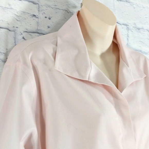 Chico's Top Long Sleeve Pink Hidden Buttons Cotton Sz 3 (XL) - Picture 2 of 4